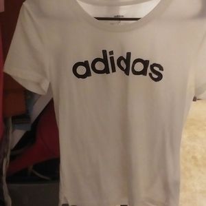 White addidas t-shirt. Size small